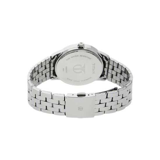 Titan Karishma 1584SM03 White Dial Stainless Steel Quartz Men's Watch
