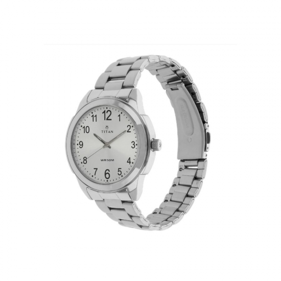 Titan Karishma 1585SM04 White Dial Stainless Steel Quartz Men's Watch