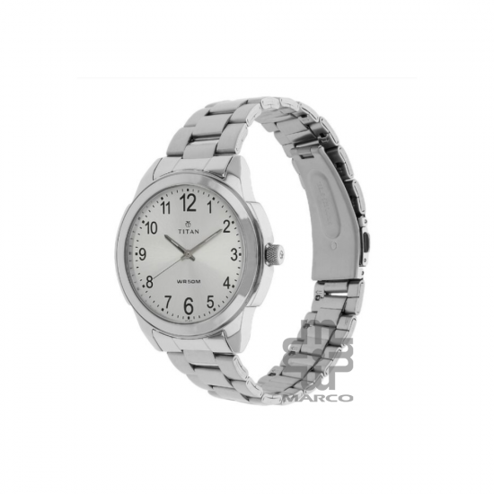Titan Karishma 1585SM04 White Dial Stainless Steel Quartz Men's Watch