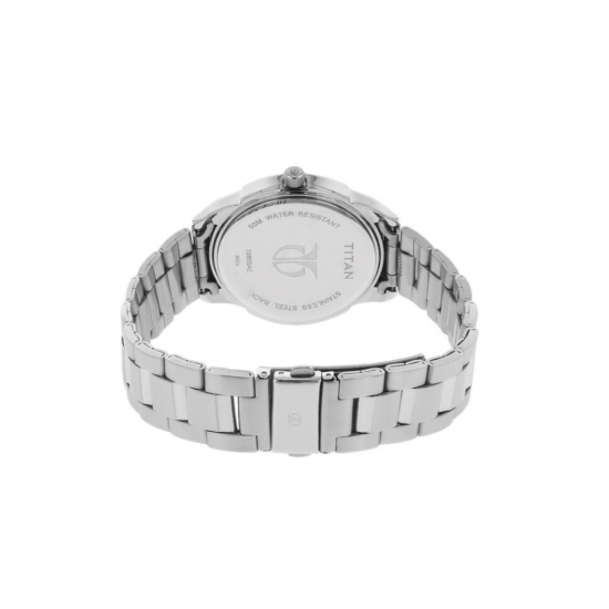 Titan Karishma 1585SM04 White Dial Stainless Steel Quartz Men's Watch