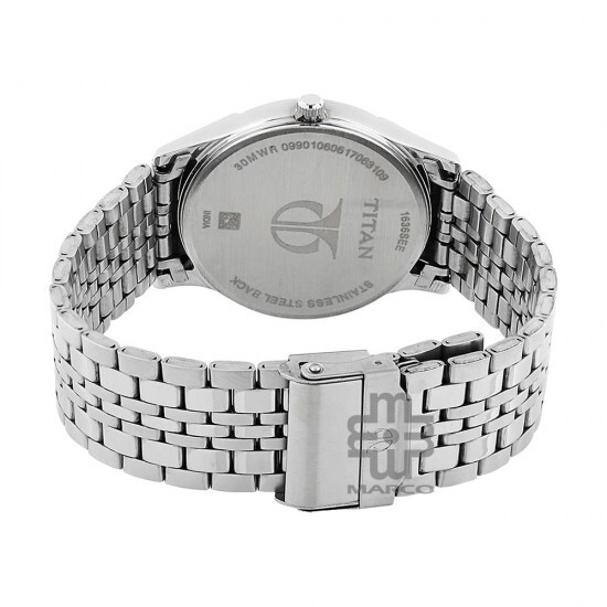 Titan Karishma 1636SM01 Black Dial Stainless Steel Quartz Men's Watch