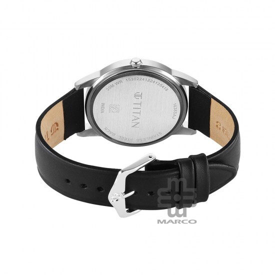 Titan Karishma Zing 1638SL03 Black Dial Leather Strap Men Watch Titan Karishma Zing 1638SL03 Black Dial Leather Strap Men Watch