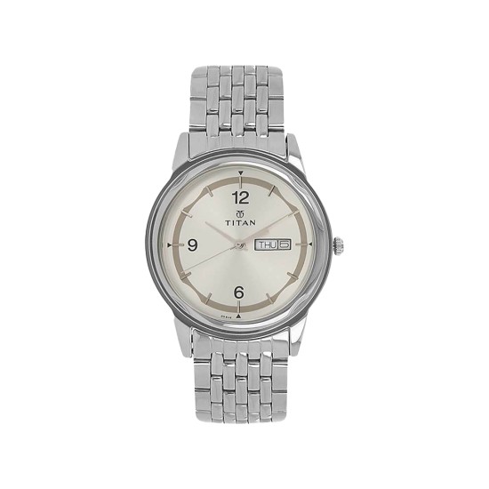 Titan Karishma 1638SM01 Silver Dial Stainless Steel Quartz Men's Watch Titan Karishma 1638SM01 Silver Dial Stainless Steel Quartz Men's Watch