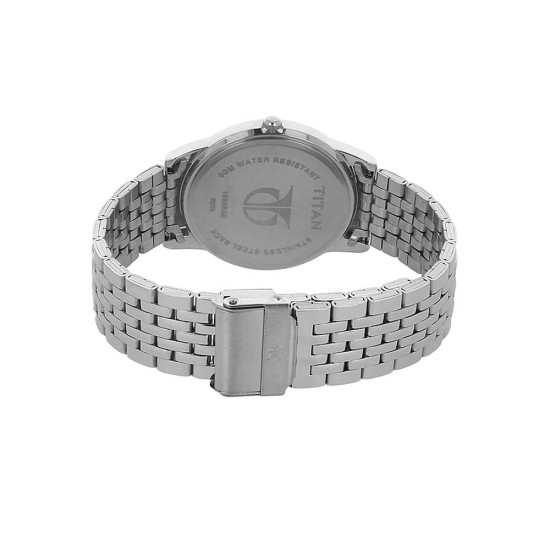 Titan Karishma 1638SM01 Silver Dial Stainless Steel Quartz Men's Watch Titan Karishma 1638SM01 Silver Dial Stainless Steel Quartz Men's Watch