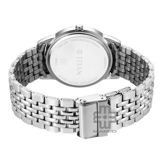 Titan Karishma 1638SM02 Blue Dial Stainless Steel Quartz Men's Watch
