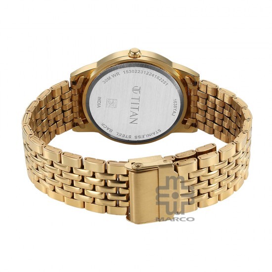 Titan Karishma Zing 1638YM05 Beige Dial Stainless Steel Strap Men's Watch