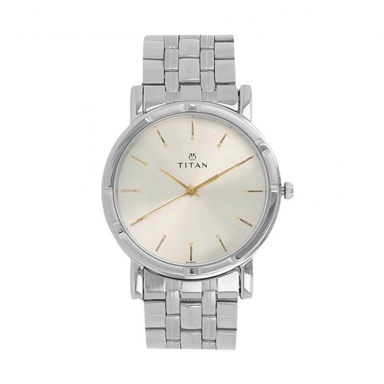 Titan Karishma 1639SM01 Silver Dial Stainless Steel Strap Quartz Men's Watch Titan Karishma 1639SM01 Silver Dial Stainless Steel Strap Quartz Men's Watch