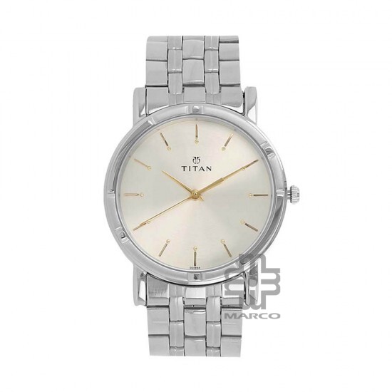 Titan Karishma 1639SM01 Silver Dial Stainless Steel Strap Quartz Men's Watch