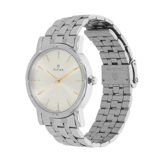 Titan Karishma 1639SM01 Silver Dial Stainless Steel Strap Quartz Men's Watch Titan Karishma 1639SM01 Silver Dial Stainless Steel Strap Quartz Men's Watch