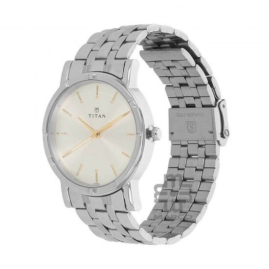 Titan Karishma 1639SM01 Silver Dial Stainless Steel Strap Quartz Men's Watch