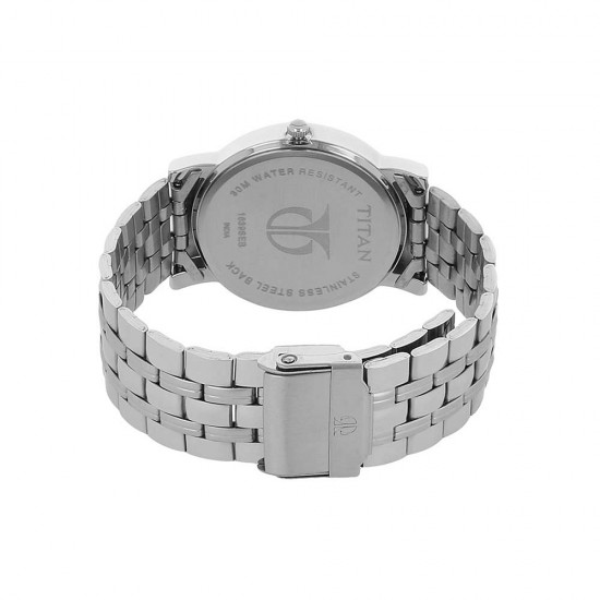 Titan Karishma 1639SM01 Silver Dial Stainless Steel Strap Quartz Men's Watch Titan Karishma 1639SM01 Silver Dial Stainless Steel Strap Quartz Men's Watch