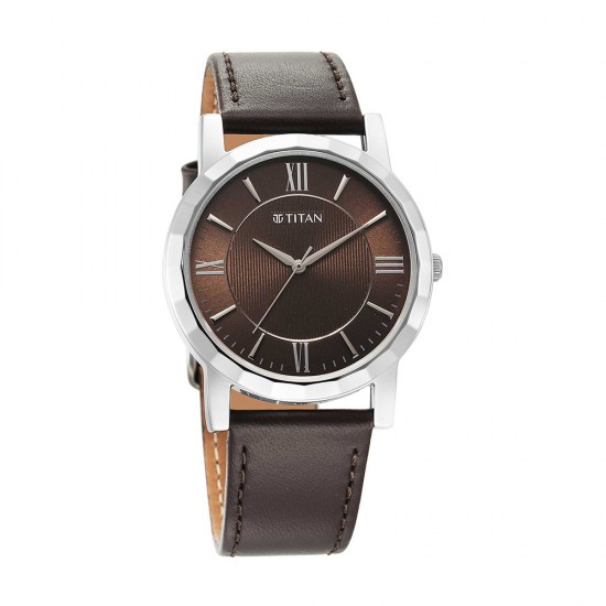 Titan Karishma Zing 1644SL01 Brown Dial Leather Strap Quartz Men's Watch Titan Karishma Zing 1644SL01 Brown Dial Leather Strap Quartz Men's Watch