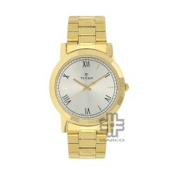 Titan Quartz 1644YM01 Silver Dial Stainless Steel Strap Quartz Men's Watch