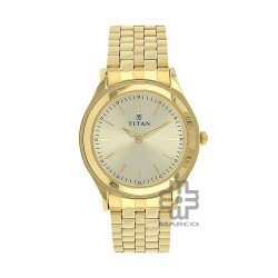 Titan Karishma 1648YM02 Champagne Dial Stainless Steel Strap Quartz Men's Watch