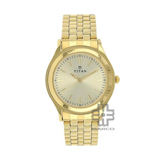 Titan Karishma 1648YM02 Champagne Dial Stainless Steel Strap Quartz Men's Watch Titan Karishma 1648YM02 Champagne Dial Stainless Steel Strap Quartz Men's Watch