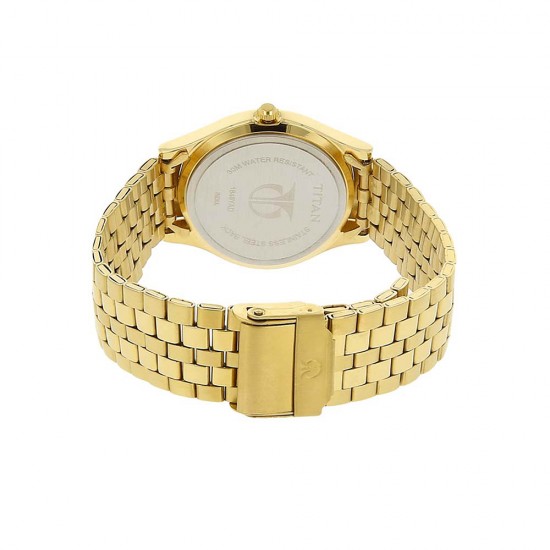 Titan Karishma 1648YM02 Champagne Dial Stainless Steel Strap Quartz Men's Watch Titan Karishma 1648YM02 Champagne Dial Stainless Steel Strap Quartz Men's Watch
