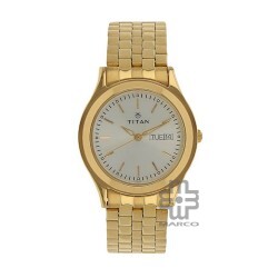 Titan Quartz 1648YM04 Silver Dial Stainless Steel Strap Quartz Men's Watch