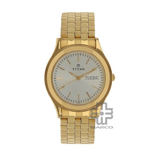 Titan Quartz 1648YM04 Silver Dial Stainless Steel Strap Quartz Men's Watch