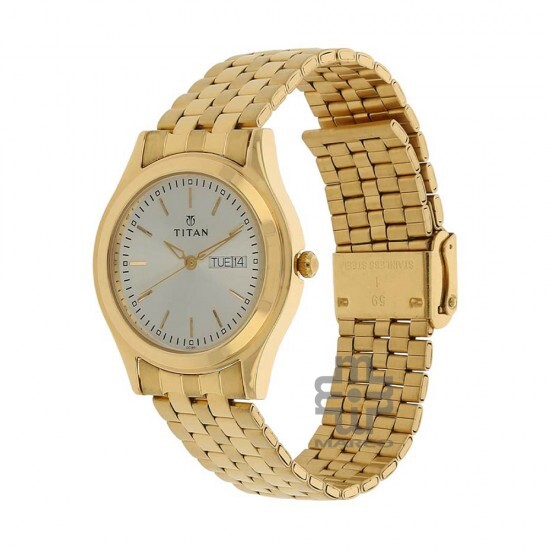 Titan Quartz 1648YM04 Silver Dial Stainless Steel Strap Quartz Men's Watch