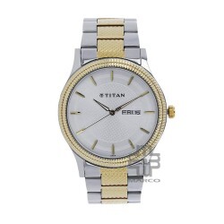 Titan Quartz 1650BM03 Silver Dial Stainless Steel Strap Quartz Men's Watch