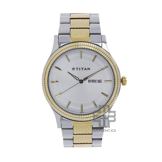Titan Quartz 1650BM03 Silver Dial Stainless Steel Strap Quartz Men's Watch