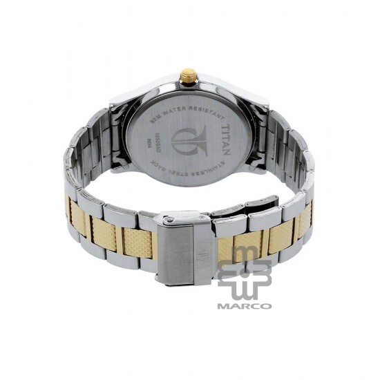 Titan Quartz 1650BM03 Silver Dial Stainless Steel Strap Quartz Men's Watch