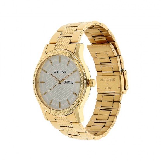 Titan Karishma 1650YM05 Silver Dial Stainless Steel Quartz Men's Watch Titan Karishma 1650YM05 Silver Dial Stainless Steel Quartz Men's Watch