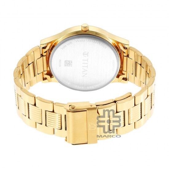 Titan Karishma 1650YM09 Champagne Dial Stainless Steel Quartz Men's Watch