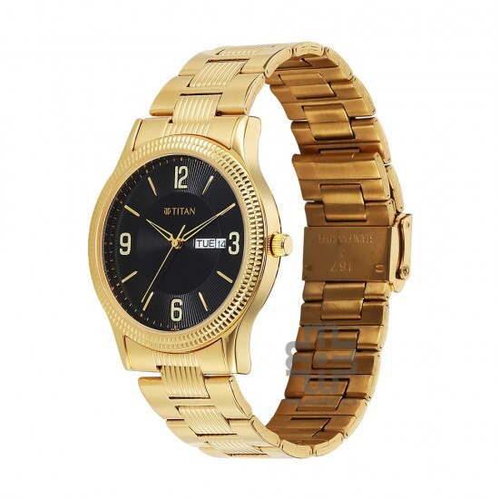 Titan Karishma Zing 1650YM10 Black Dial Stainless Steel Strap Men Watch