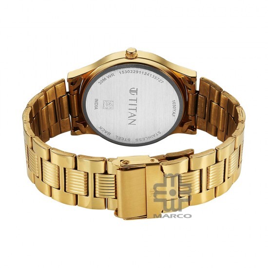 Titan Karishma Zing 1650YM10 Black Dial Stainless Steel Strap Men Watch