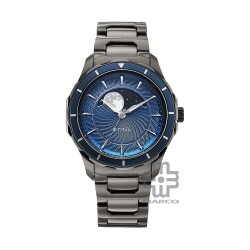 Titan Noor Collection 1688KM09 Blue Dial Stainless Steel Strap Men Watch