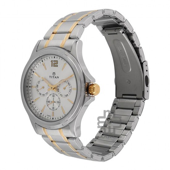 Titan Classique 1698BM01 Silver Dial Stainless Steel Quartz Men's Watch