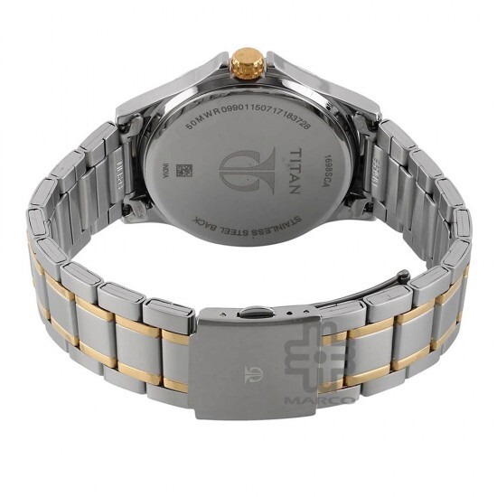Titan Classique 1698BM01 Silver Dial Stainless Steel Quartz Men's Watch