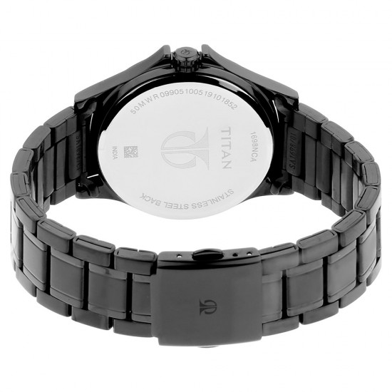 Titan Classique 1698NM01 Black Dial Stainless Steel Quartz Men's Watch Titan Classique 1698NM01 Black Dial Stainless Steel Quartz Men's Watch