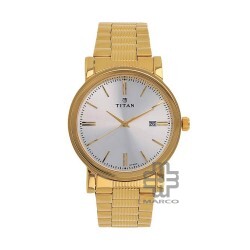 Titan Quartz 1712YM02 Sliver Dial Stainless Steel Strap Quartz Men's Watch