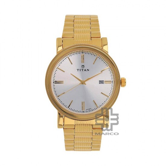 Titan Quartz 1712YM02 Sliver Dial Stainless Steel Strap Quartz Men's Watch