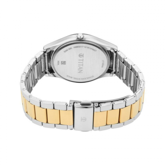 Titan Karishma 1713BM01 White Dial Metal Strap Quartz Men's Watch Titan Karishma 1713BM01 White Dial Metal Strap Quartz Men's Watch