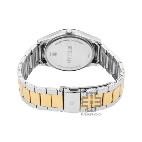Titan Karishma 1713BM01 White Dial Metal Strap Quartz Men's Watch