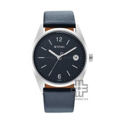 Titan Neo 1729SL06 Blue Dial Leather Strap Quartz Men's Watch