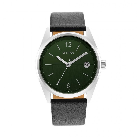 Titan Neo 1729SL07 Green Dial Leather Strap Quartz Men's Watch Titan Neo 1729SL07 Green Dial Leather Strap Quartz Men's Watch