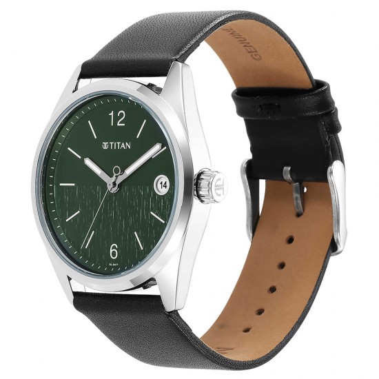 Titan Neo 1729SL07 Green Dial Leather Strap Quartz Men's Watch Titan Neo 1729SL07 Green Dial Leather Strap Quartz Men's Watch