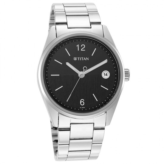 Titan Neo 1729SM08 Black Dial Stainless Steel Quartz Men's Watch