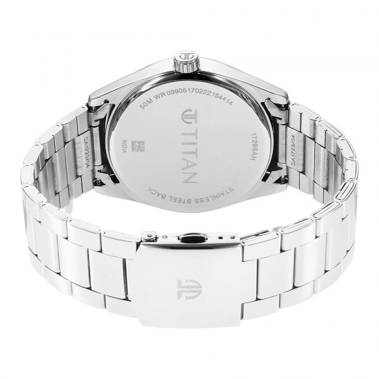 Titan Neo 1729SM08 Black Dial Stainless Steel Quartz Men's Watch