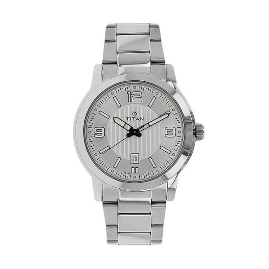 Titan Neo 1730SM01 Silver Dial Stainless Steel Strap Quartz Men's Watch Titan Neo 1730SM01 Silver Dial Stainless Steel Strap Quartz Men's Watch