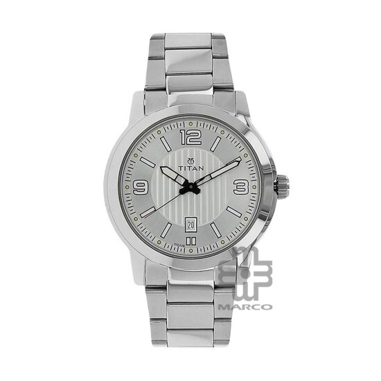 Titan Neo 1730SM01 Silver Dial Stainless Steel Strap Quartz Men's Watch
