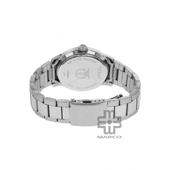 Titan Neo 1730SM02 Black Dial Stainless Steel Strap Quartz Men's Watch