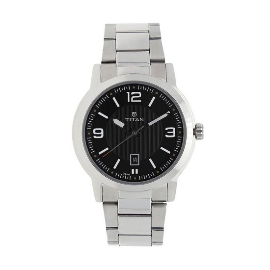 Titan Neo 1730SM02 Black Dial Stainless Steel Strap Quartz Men's Watch Titan Neo 1730SM02 Black Dial Stainless Steel Strap Quartz Men's Watch