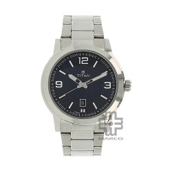Titan Neo 1730SM03 Blue Dial Stainless Steel Strap Quartz Men's Watch