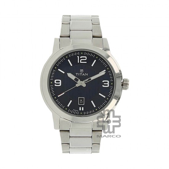 Titan Neo 1730SM03 Blue Dial Stainless Steel Strap Quartz Men's Watch