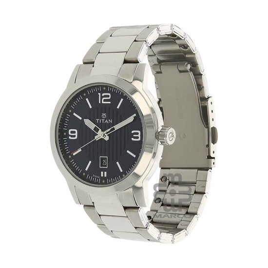 Titan Neo 1730SM03 Blue Dial Stainless Steel Strap Quartz Men's Watch